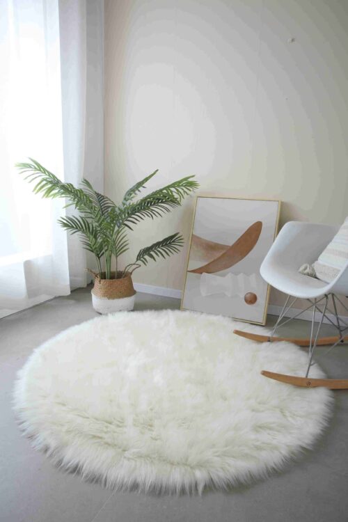 FAUX FUR Rug ROUND
