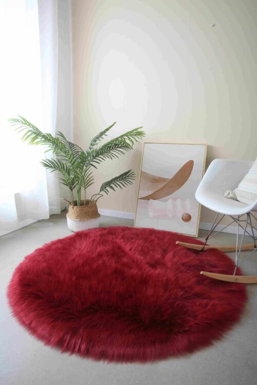 FAUX FUR Rug ROUND